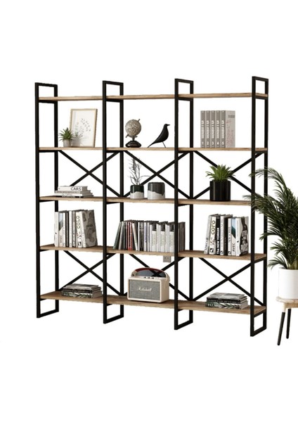 Atlantis 175CM Metal Kitaplık 5 Raflı Geniş 3 Bölme Atl6-A indirimleri