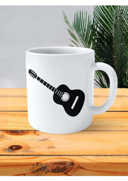 Klasik Gitar Baskılı Kupa Bardak Kişiye Özel Model 4