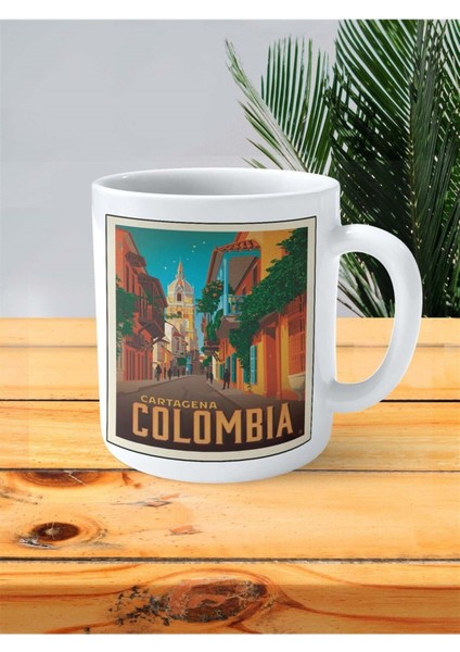Colombia Baskılı Kupa Bardak Kişiye Özel Desen