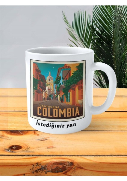 Colombia Baskılı Kupa Bardak Kişiye Özel Desen fiyatları