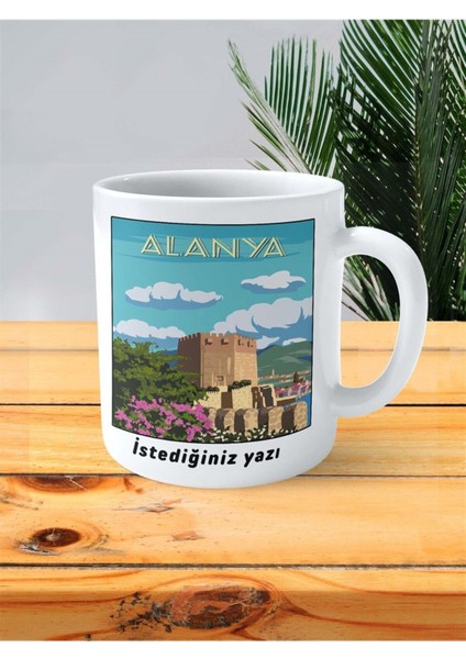 Alanya Baskılı Kupa Bardak Kişiye Özel Desen fiyatları