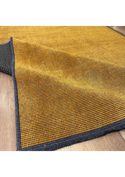 Kilim Altın Kaymaz Tabanlı Yıkanabilir Düz Renk Kilim modelleri