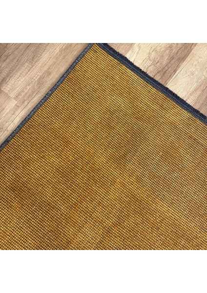 Kilim Altın Kaymaz Tabanlı Yıkanabilir Düz Renk Kilim indirimleri