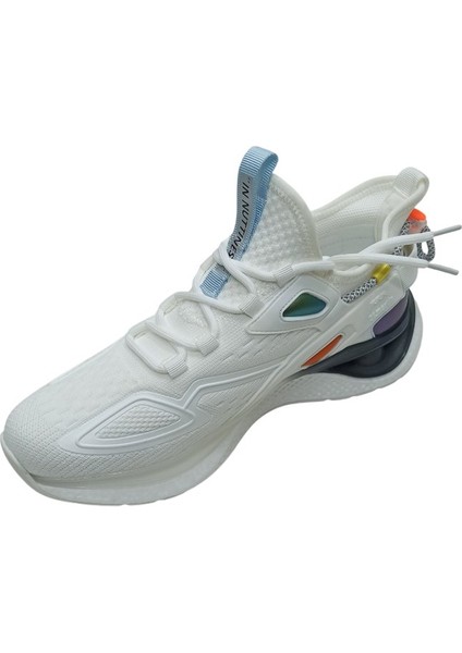 Beyaz Erkek Triko Sneaker Spor Ayakkabı modelleri