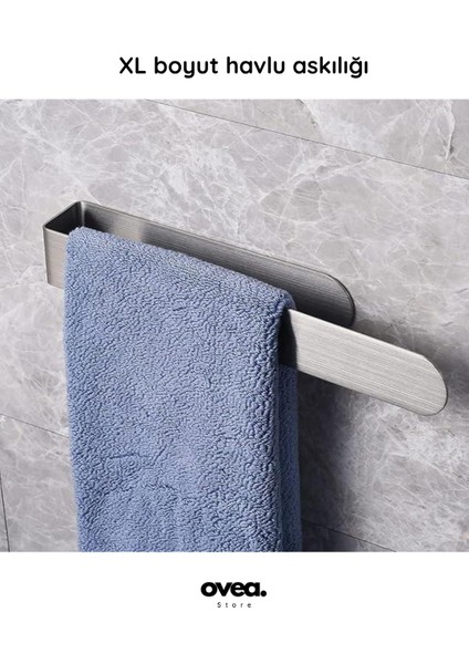 Paslanmaz Çelik Havluluk / 30 cm / Yapışkanlı Tasarım / Havlu Askısı