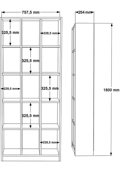 Oscer Geniş Kitaplık 15 Raflı 180CM Beyaz Osc2-W indirimleri