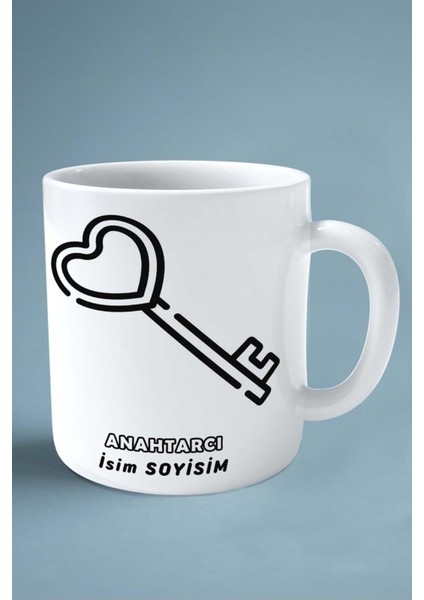 Anahtarcı Baskılı Kupa Bardak Çift Taraflı Baskı Kişiye Özel Model 6