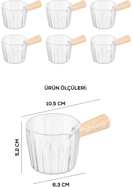 6'lı Ahşap Saplı Akrilik Sosluk 80 ml fiyatları