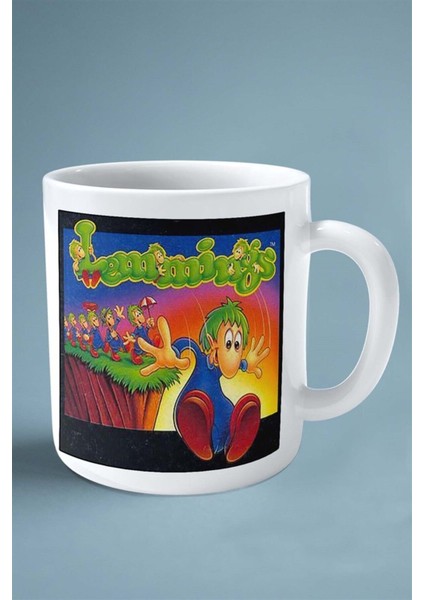 Lemmings Oyun Baskılı Kupa Bardak Çift Taraflı Baskı Kişiye Özel Model 3