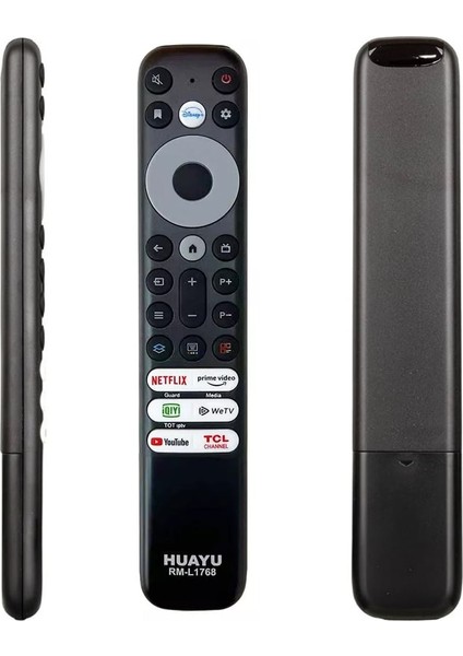 Tcl Uyumlu 50P725G Netflix-Prime Video-Guard-Media-Youtube Tuşlu Ses Komutsuz LCD LED Tv Kumandası