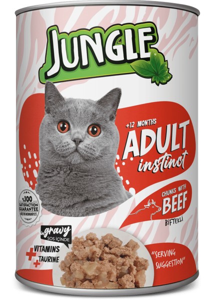 Kedi Konservesi 400 gr Biftekli