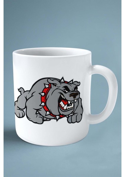 Pug Doberman Köpek Isimli Kişiye Özel Baskılı Kupa Bardak Kırmızı Dikenli Tasma