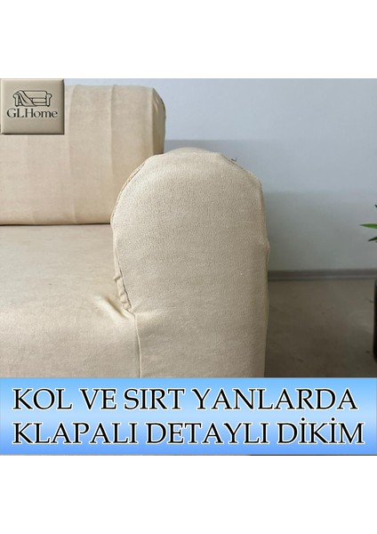 Süet Detaylı Angora Kumaş Çift Kişilik Komple Giydirme 2'li Kanepe, Bohem, Vb Model Koltuk Kılıfı fiyatları