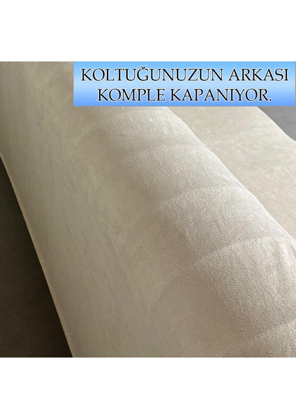 Süet Detaylı Angora Kumaş Çift Kişilik Komple Giydirme 2'li Kanepe, Bohem, Vb Model Koltuk Kılıfı fırsatları