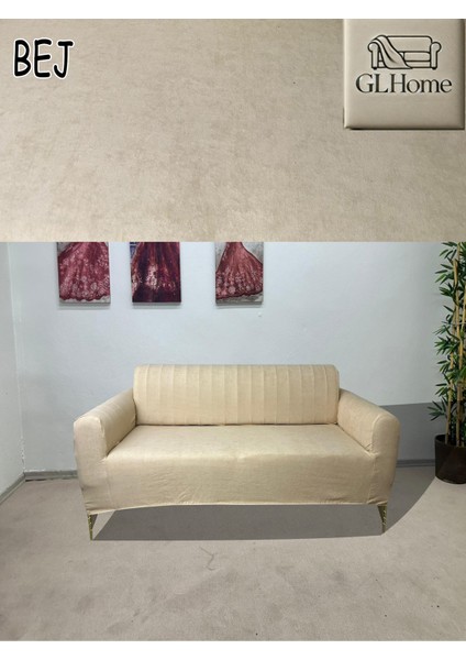 Süet Detaylı Angora Kumaş Çift Kişilik Komple Giydirme 2'li Kanepe, Bohem, Vb Model Koltuk Kılıfı indirimleri