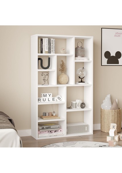 Korrion Kitaplık 124CM Beyaz Kor1-W