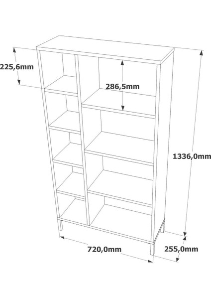 Best Kitaplık Metal Ayaklı Çam Bes3-Aa fırsatları