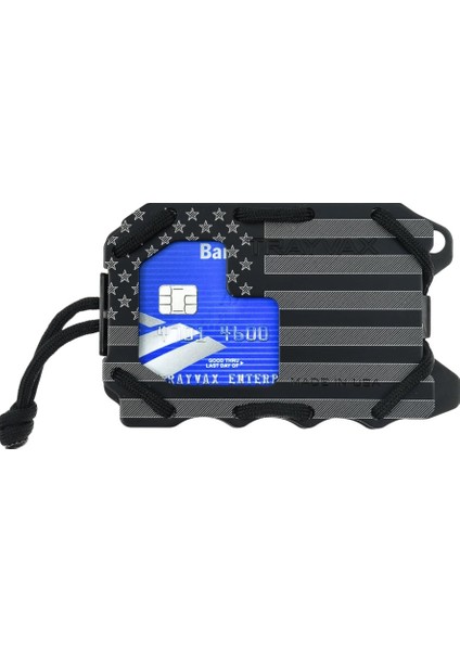 Trayvax Orijinal 2.0 Patriot Edition Cüzdan, 10,5 cm Uzunluk, Siyah, Günlük Kullanım Için, Kart, Para Tutucu