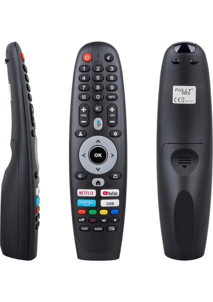 Onvo Uyumlu 55OVF9001UQ Netflix-Youtube-Prime Video Tuşlu Ses Komutsuz LCD LED Tv Kumanda