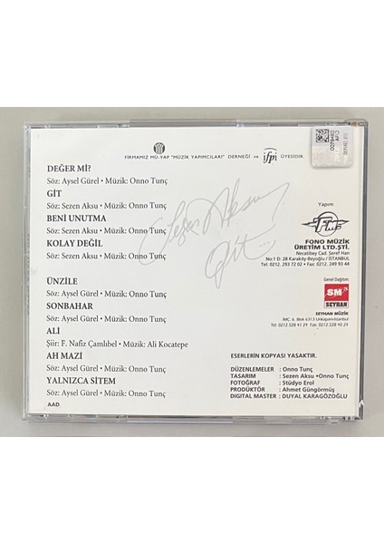 Sezen Aksu Git CD (Orijinal Dönem Baskı Cd) fiyatları