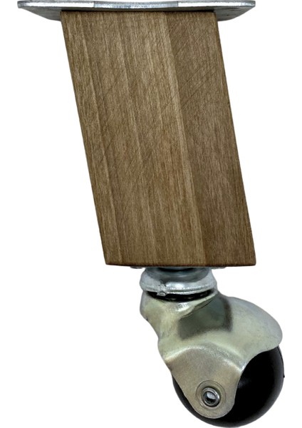 Kale Ahşap Eğimli Top Tekerli Ayak Mobilya Sehpa Tekerli Ayağı(K. CEVİZ)(12CM - 15CM)(CEVİZ Ağacı) fiyatları