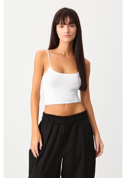 Ip Askılı Ribana Kumaş Crop Atlet fiyatları