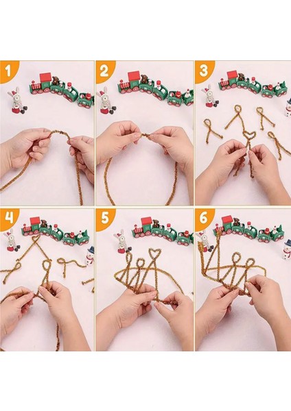 Simli ve Düz Şönil El Işi Seti 50 Adet 30CM fiyatları