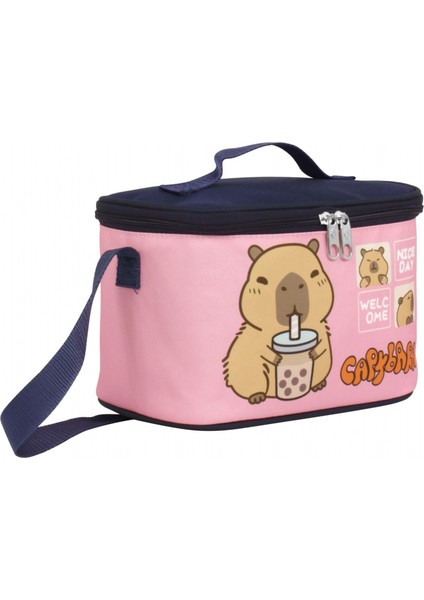 Kız Çocuk Isı Yalıtımlı Beslenme Çantası - Lacivert - Pembe - 5204