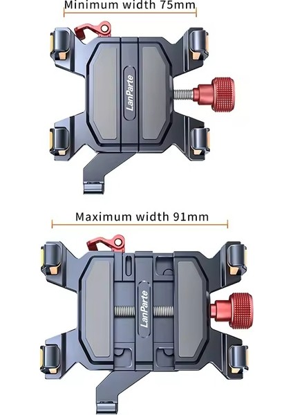 Profesyonel Alüminyum Alaşım Motosiklet & Bisiklet Uyumlu Telefon Tutucu – Ayarlanabilir Kilit Mekanizmalı, Su ve Darbe Dayanıklı, Çift Kilitleme Sistemi, Gidon Montajlı Lanparte TX02 fiyatları