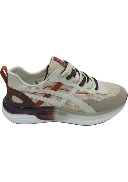 Bej Erkek Triko Sneaker Spor Ayakkabı