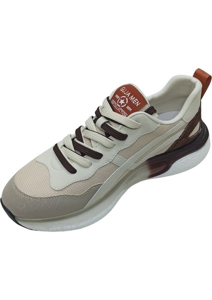 Bej Erkek Triko Sneaker Spor Ayakkabı modelleri