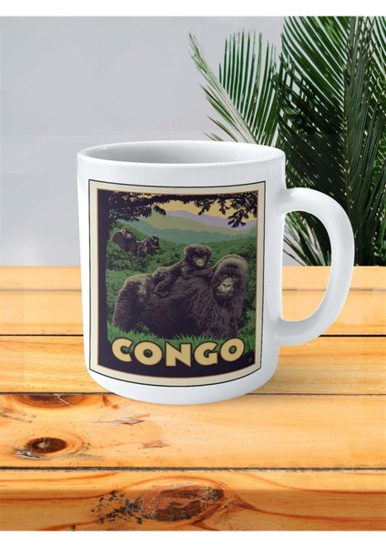 Congo Baskılı Kupa Bardak Kişiye Özel Desen