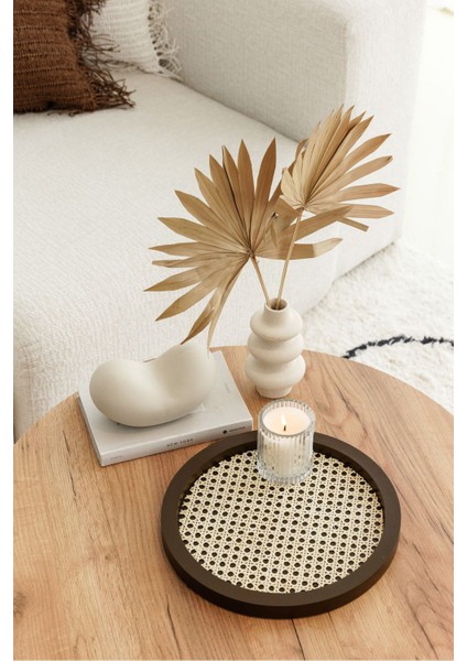 Yuvarlak Rattan Tepsi, Kahverengi, Doğal ve Şık Tasarım fiyatları