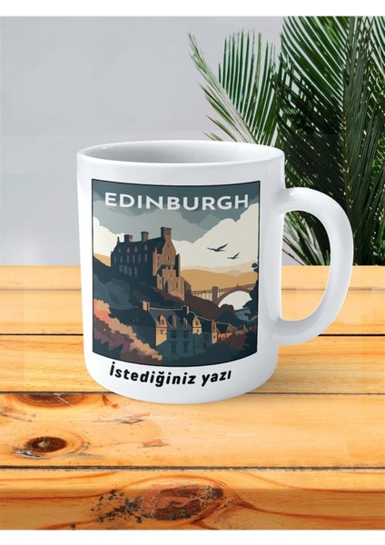 Edinburgh Baskılı Kupa Bardak Kişiye Özel Desen fiyatları