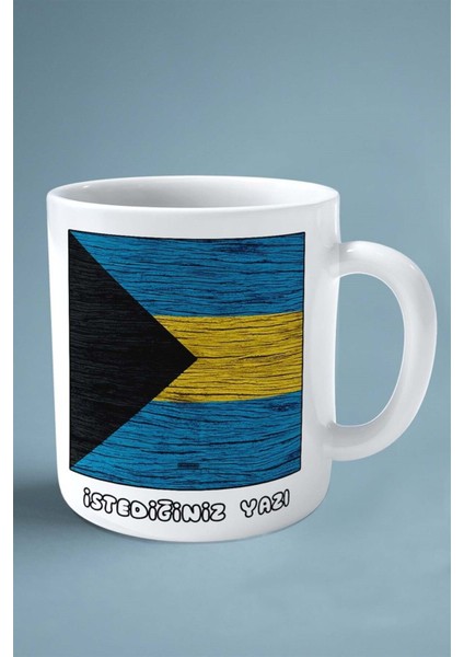 Bahamalar Bahamas Bayrak Baskılı Kupa Bardak Çift Taraflı Kişiye Özel fiyatları