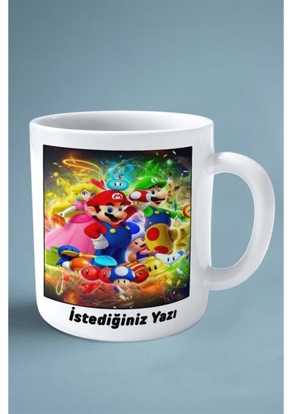 Super Mario Oyun Baskılı Kupa Bardak Çift Taraflı Kişiye Özel Model 3 fiyatları