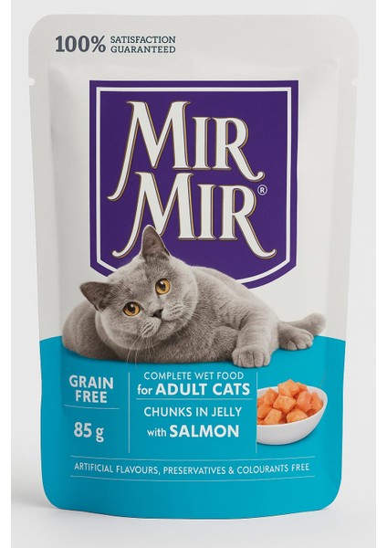 Jöle Içinde Somonlu Yaş Mama 85 Gr(24 Adet)