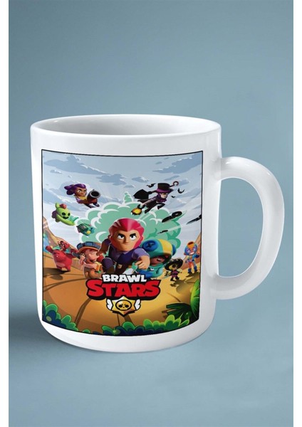Brawl Stars Oyun Baskılı Kupa Bardak Çift Taraflı Baskı Kişiye Özel Model 10