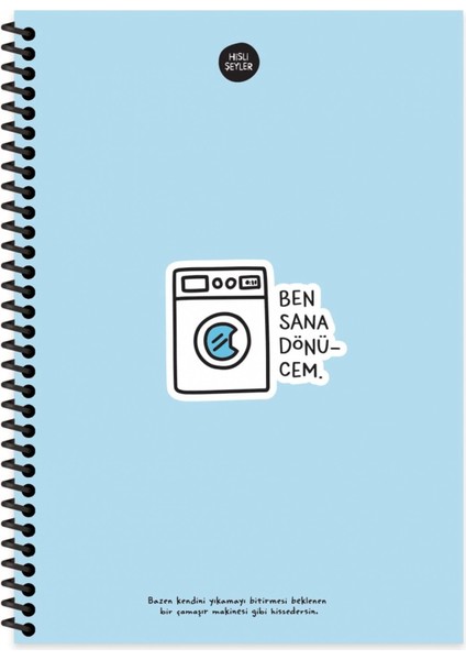 Hisli Şeyler 17X24 100 Yp Kareli Spiralli Sert Kapak Dönücem