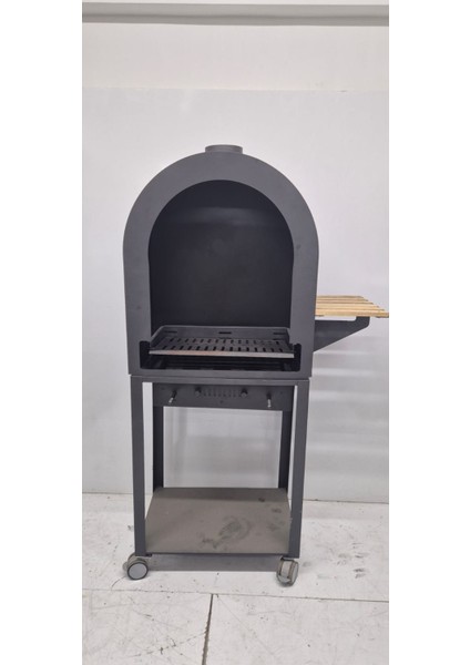 Modern Tasarımlı Tekerlekli Mangal / Barbekü Fırını