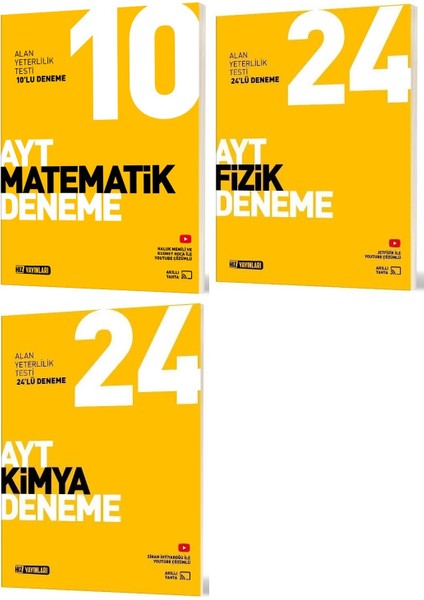 Hız Yayınları Ayt Matematik + Fizik + Kimya Deneme Seti 3 Kitap