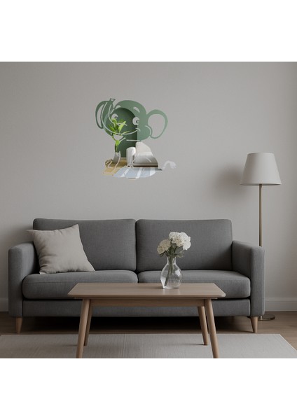Minimalist Fil Tasarımlı Dekoratif Aynalı Tablo - PHN4991-6492 indirimleri