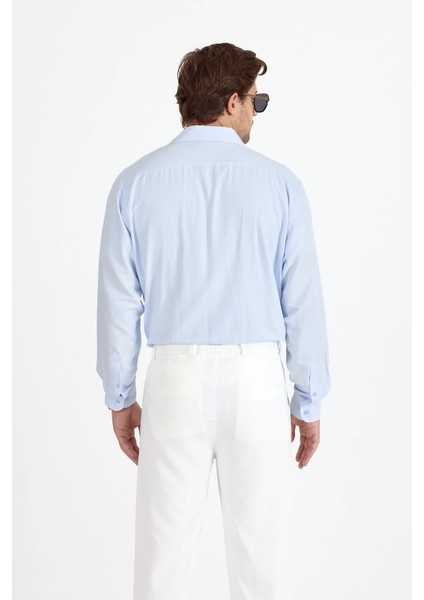 Erkek Regular Fit Mavi Gömlek fırsatları