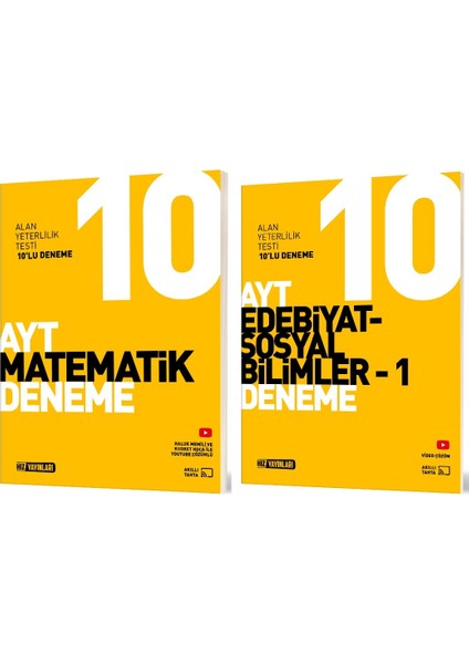 Hız Yayınları Ayt Matematik + Edebiyat Sosyal - 1 Deneme Seti 2 Kitap