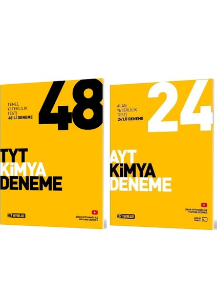 Hız Yayınları Tyt Kimya + Ayt Kimya Deneme Seti 2 Kitap
