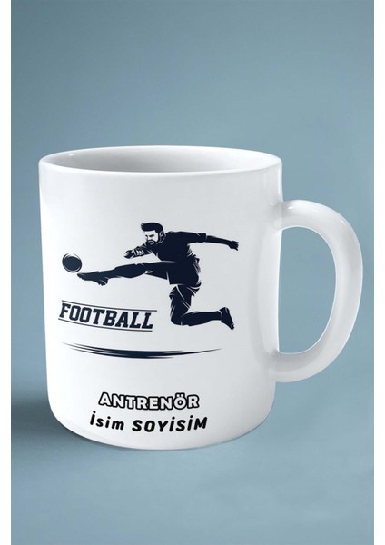 Antrenör Baskılı Kupa Bardak Çift Taraflı Baskı Kişiye Özel Model 6