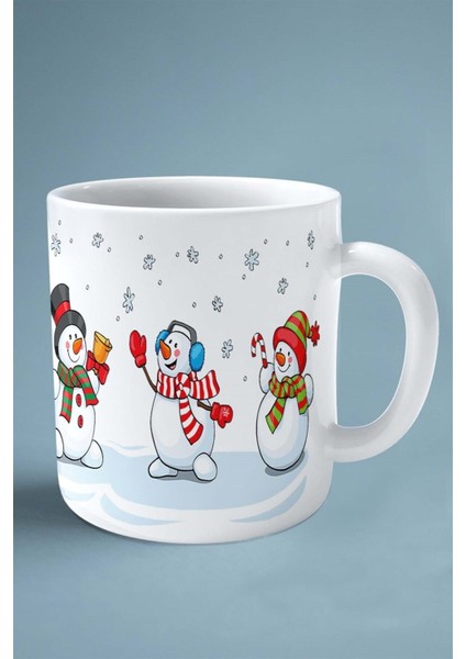 2024 Yılbaşı Noel Isimli Baskılı Kupa Bardak Kar Kristal Kulaklık Kardan Adam fiyatları