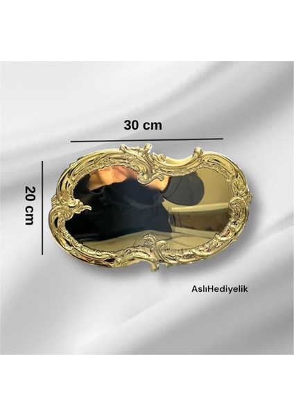 2'li Gold Paslanmaz Çelik Işlemeli Sunum Tepsisi, Renkli, Şık ve Kullanışlı modelleri