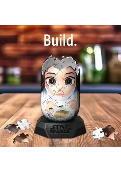 Hylkies Star Wars Prenses Leia 3D Puzzle 54 Parça Ravensburger 12 cm Figür modelleri
