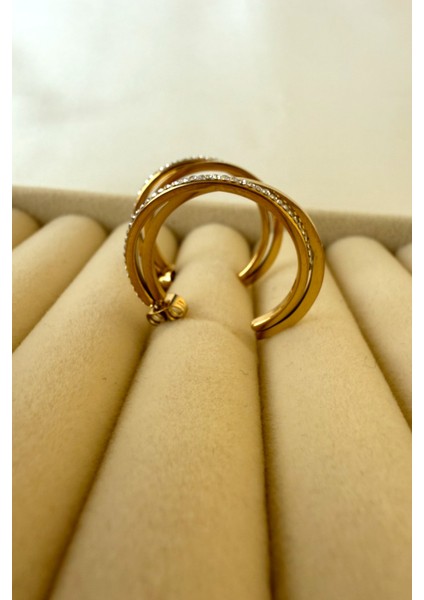 Zirkon Taşlı Halka Küpe modelleri